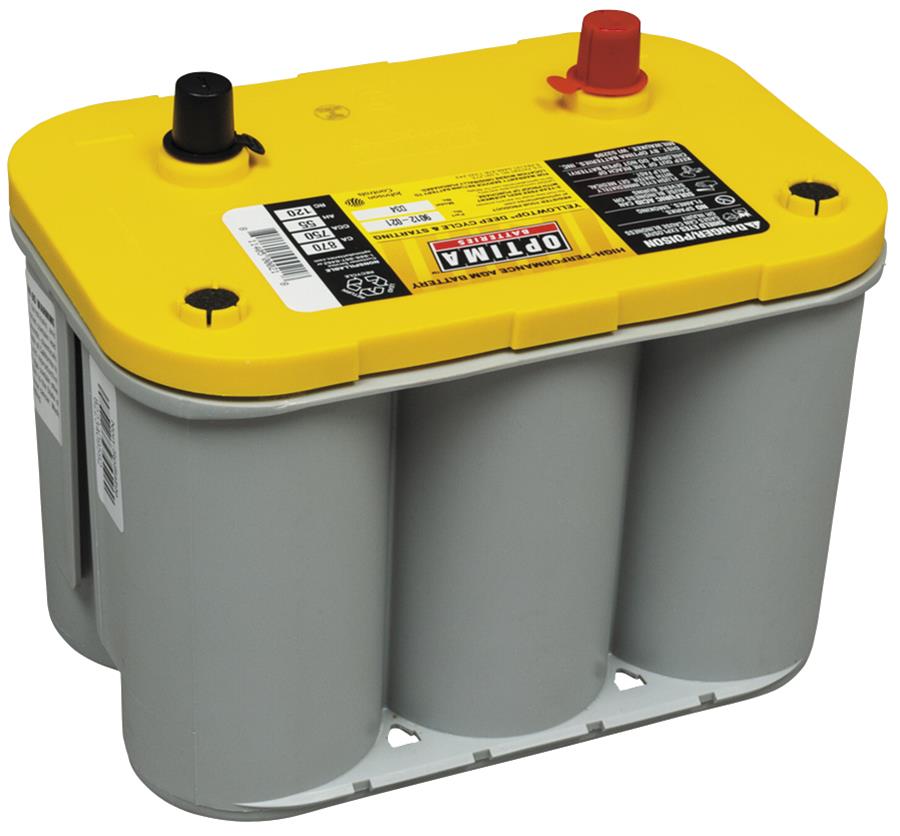 OPTIMA YELLOW BATTERY: 34 : 12V : 750CCA : 55AH : CV 1.0